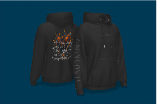 Hoodie Herz orange