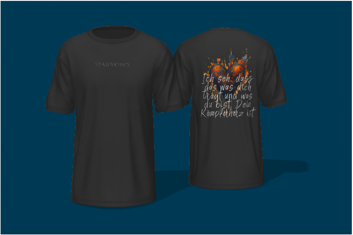 Tshirt Herz orange