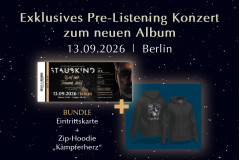 Bundle Eintrittskarte Berlin + Zipper Hoodie "Kämpferherz"