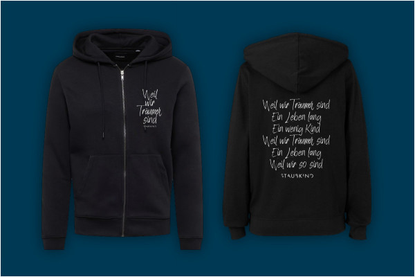 Hoody Jacket "Träumer" Men , schwarz