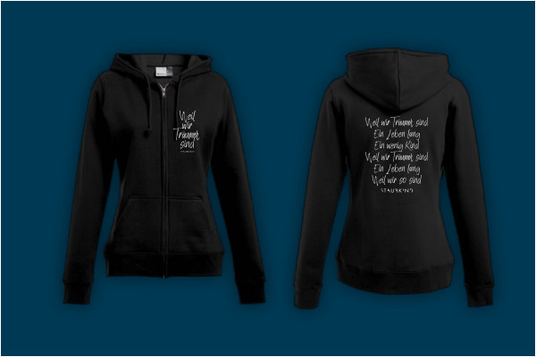 Hoody Jacket "Träumer" Women, schwarz