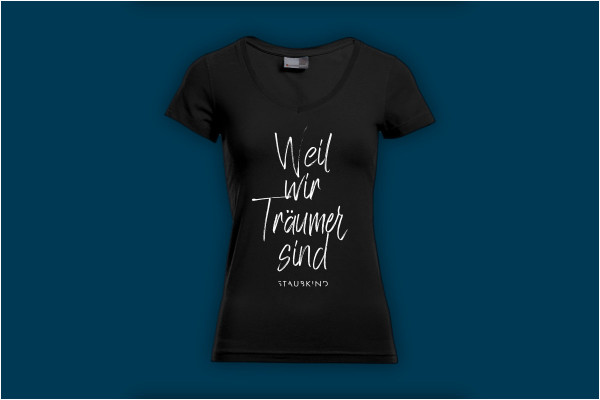 T-Shirt "Träumer" , Frauen, schwarz